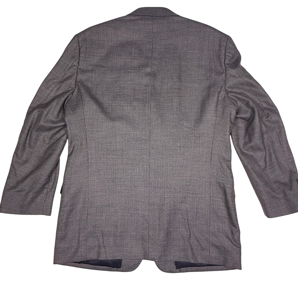 Andrew Fezza Blazer‎ Mens 43R Gray Houndstooth Wool/Silk/Poly/Rayon - Picture 3 of 15